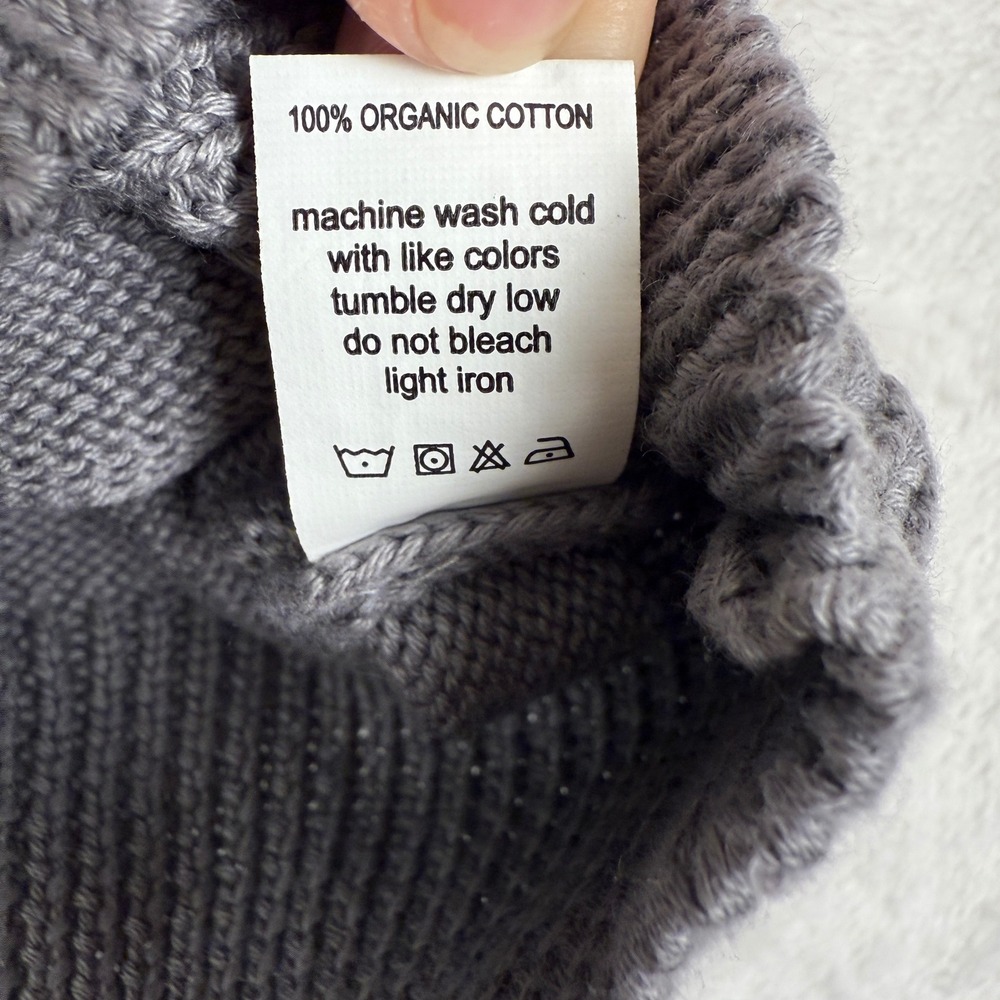 NWT Monica + Andy Organic Cotton Knit Cardigan Pink Gray White Girls 2T - Picture 4 of 5